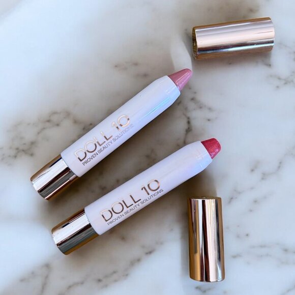 DOLL 10 Lip Crayon Bundle X2 Full Size Self Love and Be Fearless Shades - Picture 1 of 5